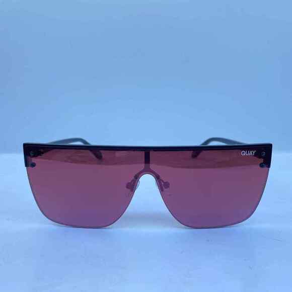 Quay Australia Blocked Oversized Shield Sunglasses Rimless Black Berry P… - Picture 6 of 11